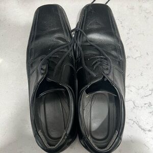 Dockers Black Leather Oxford Shoes Classic Formal Design